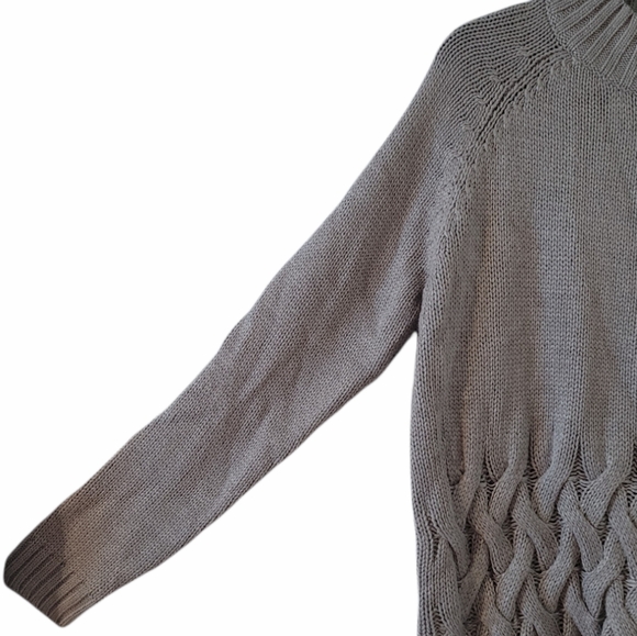 Simply Vera Vera Wang Gray Cable Knit Sweater Size XL - Picture 11 of 13